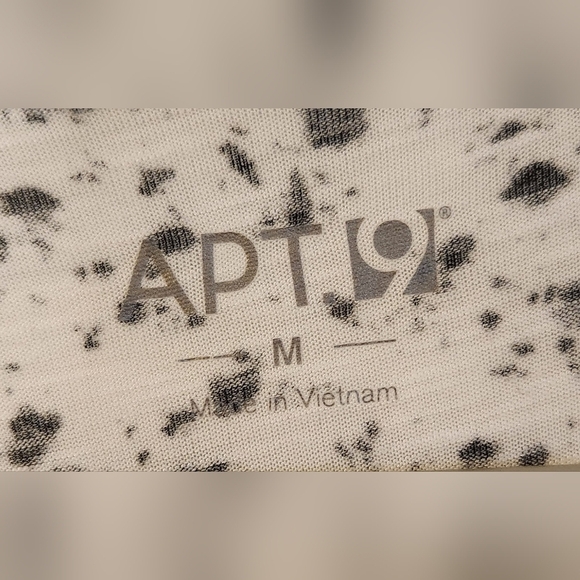 Apt 9 women's white and black long sleeve peplum top size M B12 - Picture 4 of 6